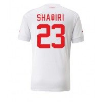 Koszulka piłkarska Szwajcaria Xherdan Shaqiri #23 Strój wyjazdowy MŚ 2022 tanio Krótki Rękaw